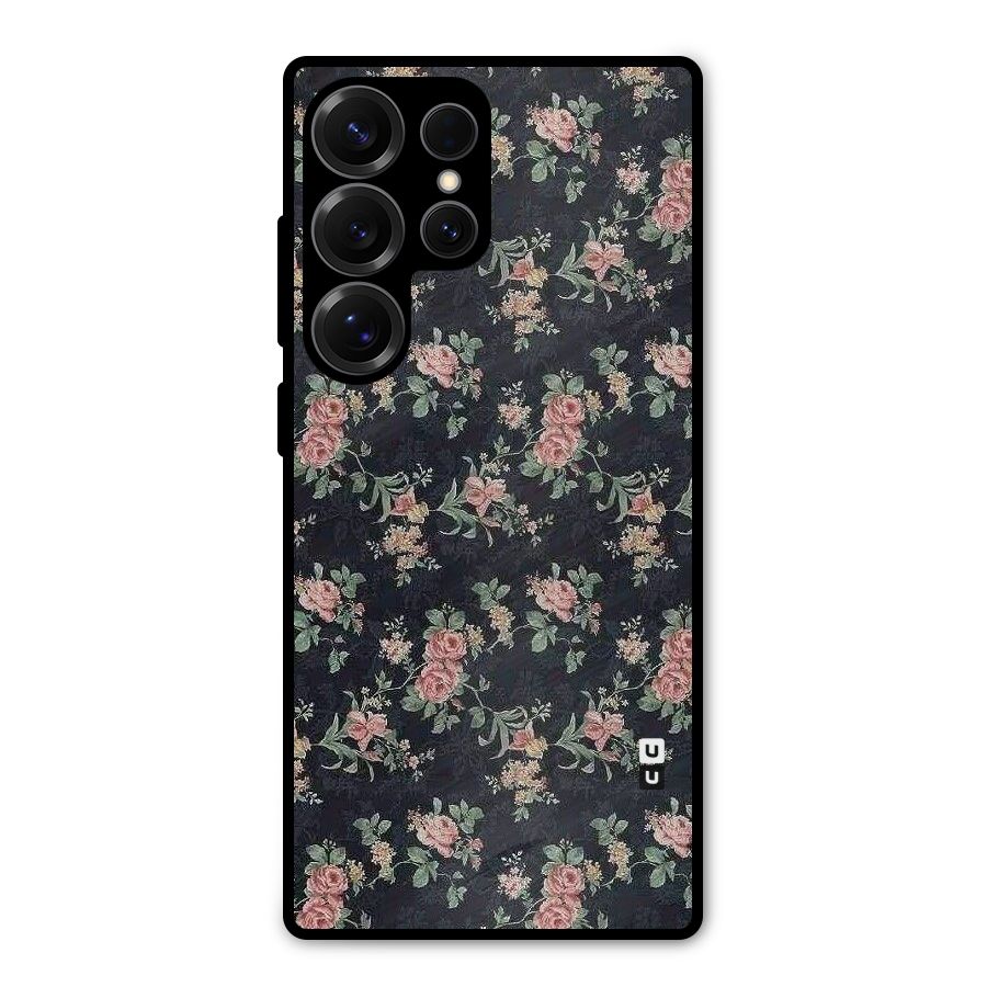 Bloom Black Metal Back Case for Galaxy S25 Ultra