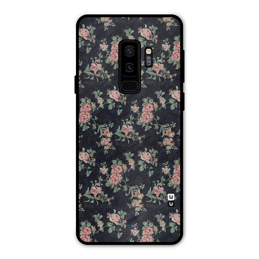 Bloom Black Metal Back Case for Galaxy S9 Plus