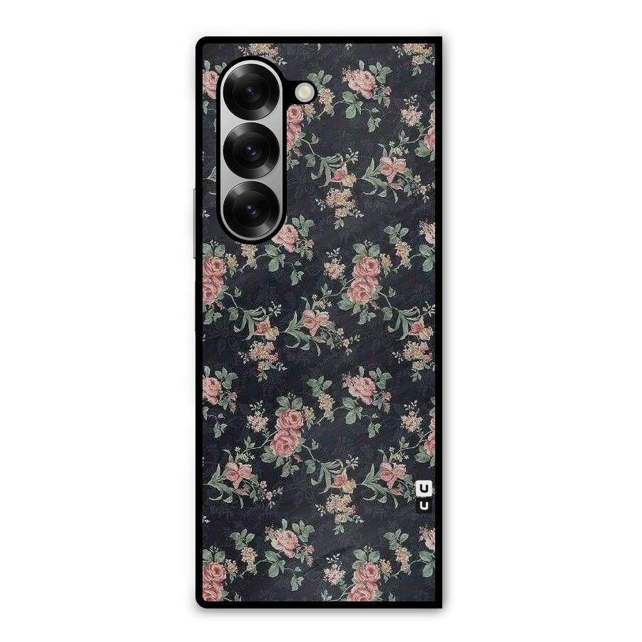 Bloom Black Metal Back Case for Galaxy Z Fold6