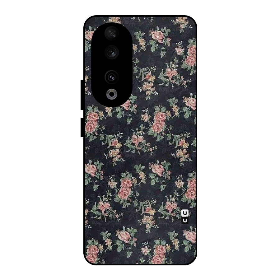 Bloom Black Metal Back Case for Honor 90