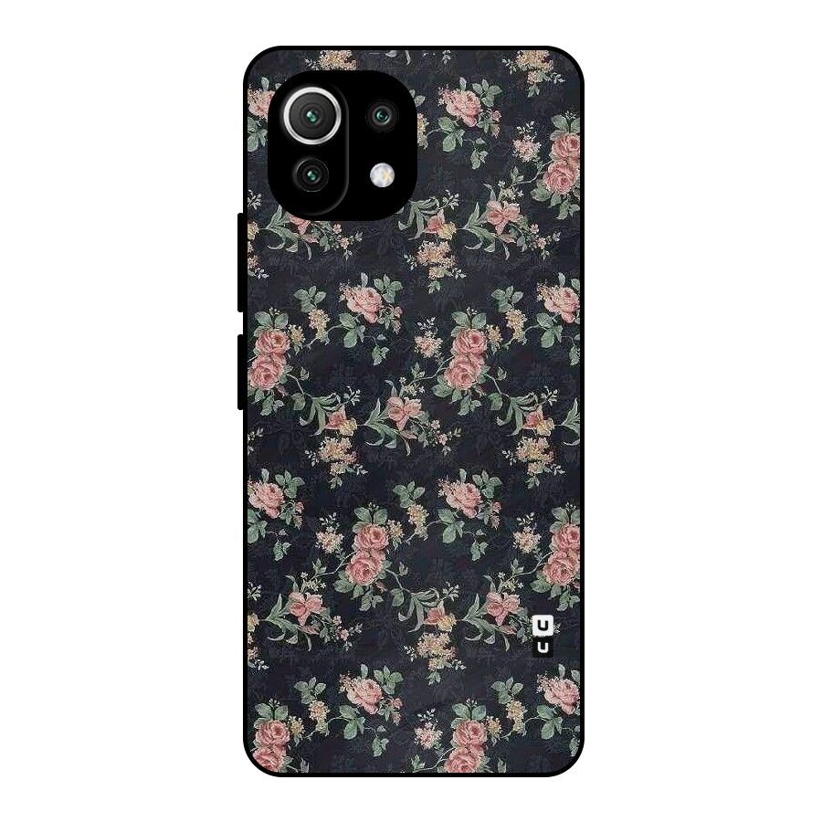 Bloom Black Metal Back Case for Mi 11 Lite