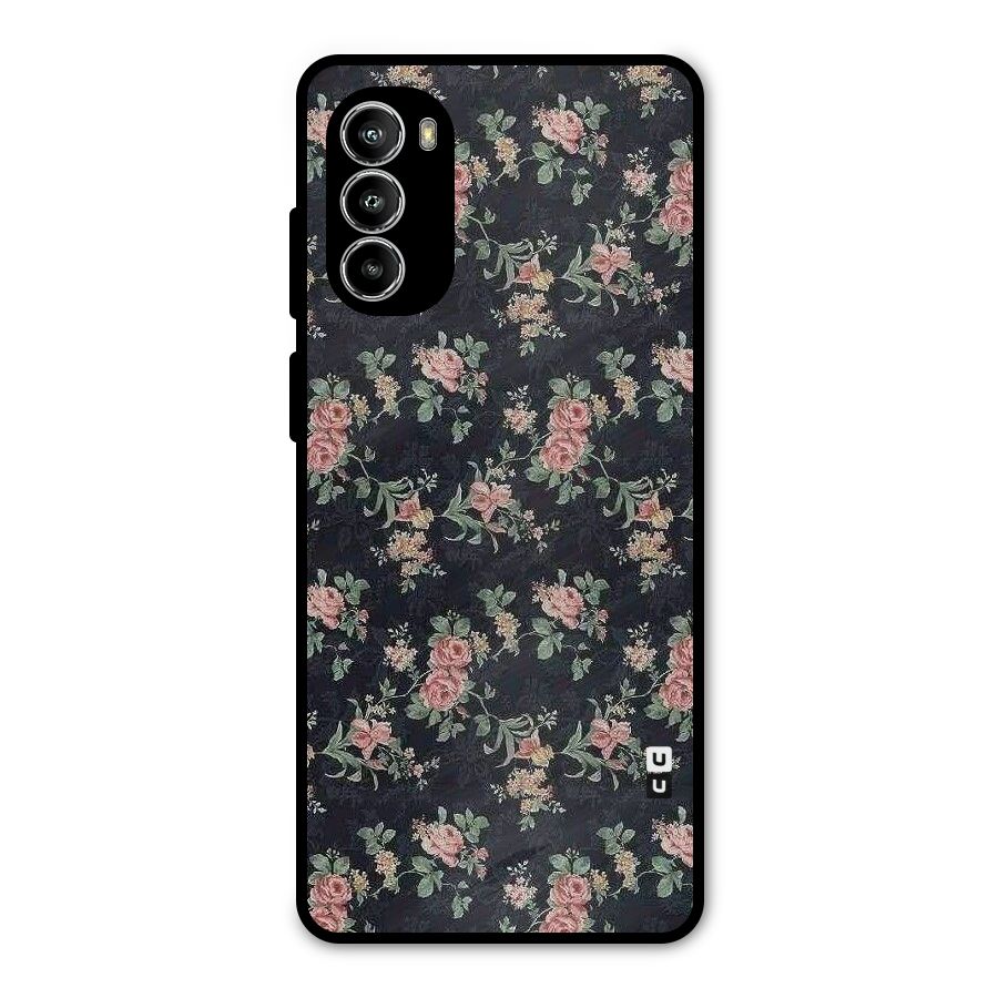 Bloom Black Metal Back Case for Moto G52