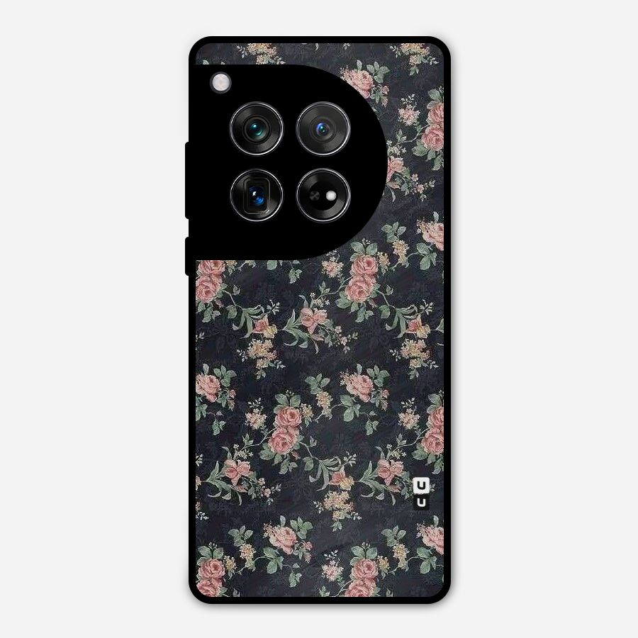 Bloom Black Metal Back Case for OnePlus 12