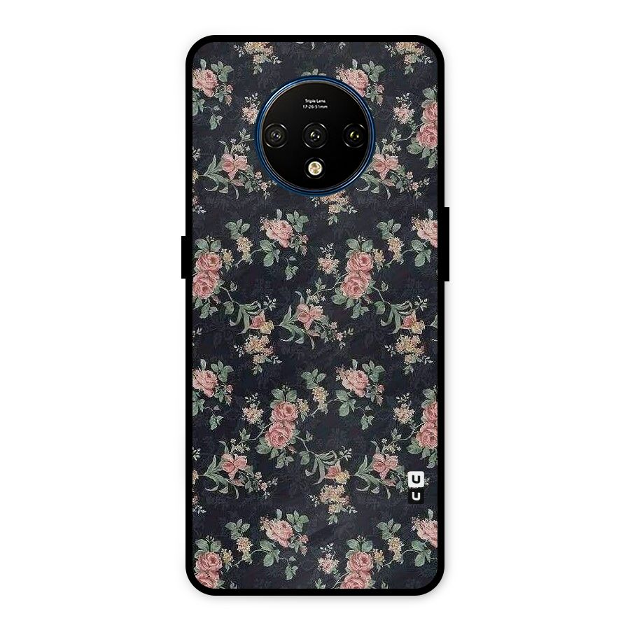 Bloom Black Metal Back Case for OnePlus 7T