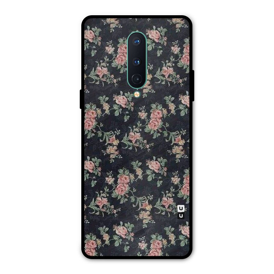 Bloom Black Metal Back Case for OnePlus 8