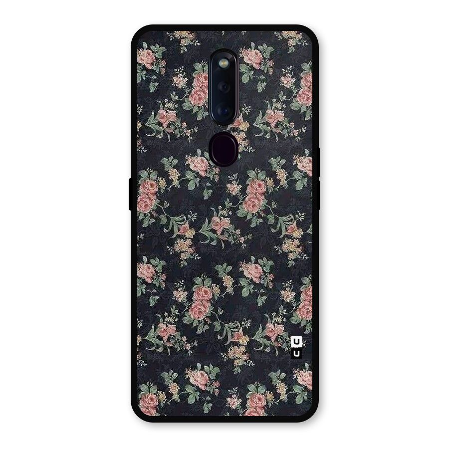 Bloom Black Metal Back Case for Oppo F11 Pro