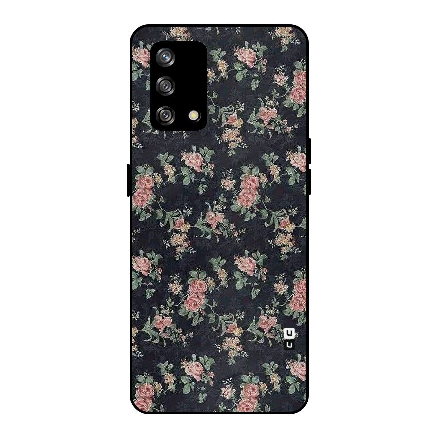 Bloom Black Metal Back Case for Oppo F19