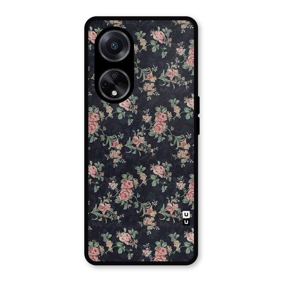 Bloom Black Metal Back Case for Oppo F23