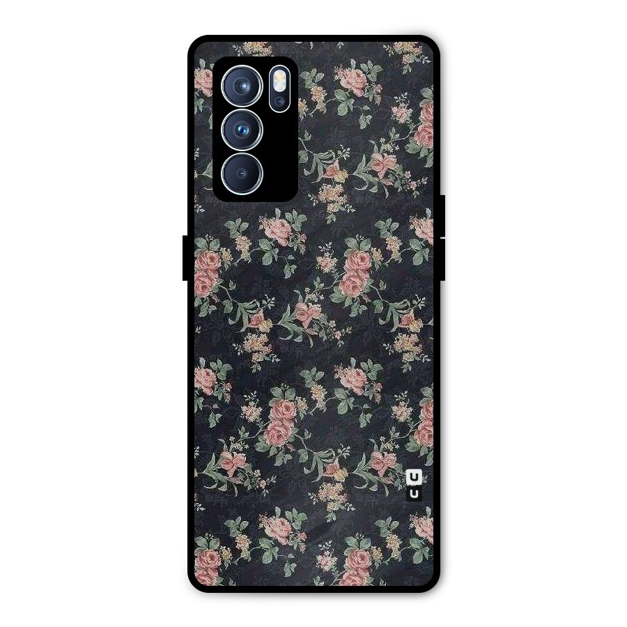 Bloom Black Metal Back Case for Oppo Reno6 Pro 5G