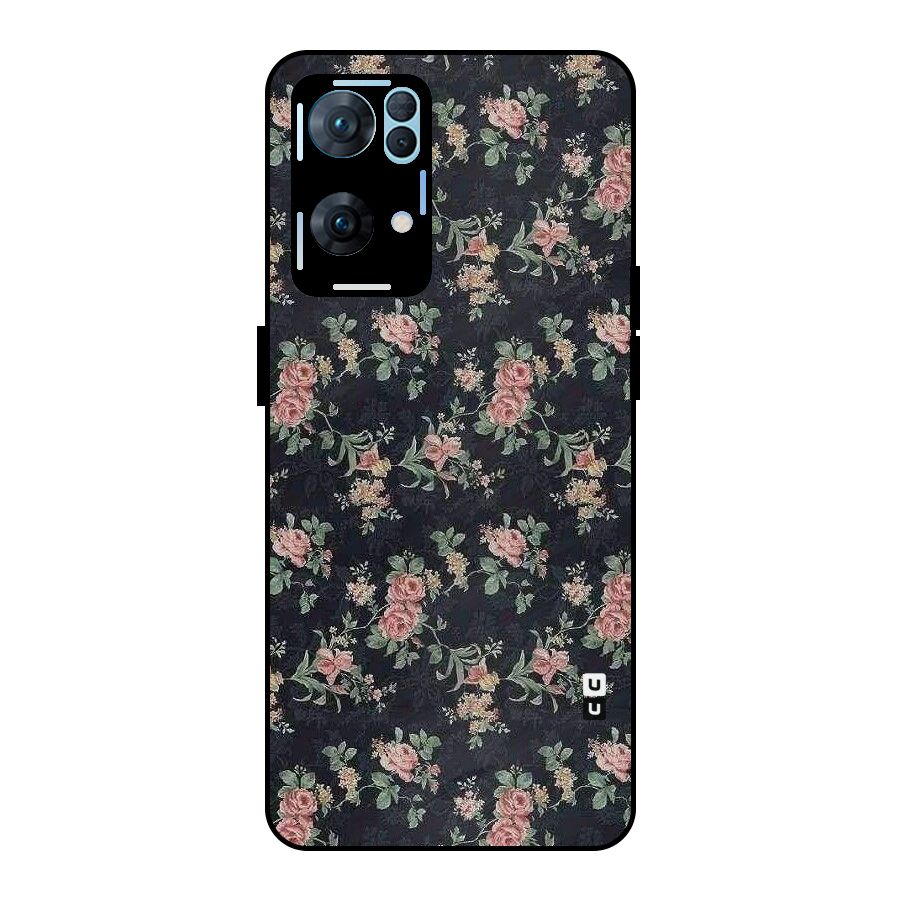 Bloom Black Metal Back Case for Oppo Reno7 Pro 5G