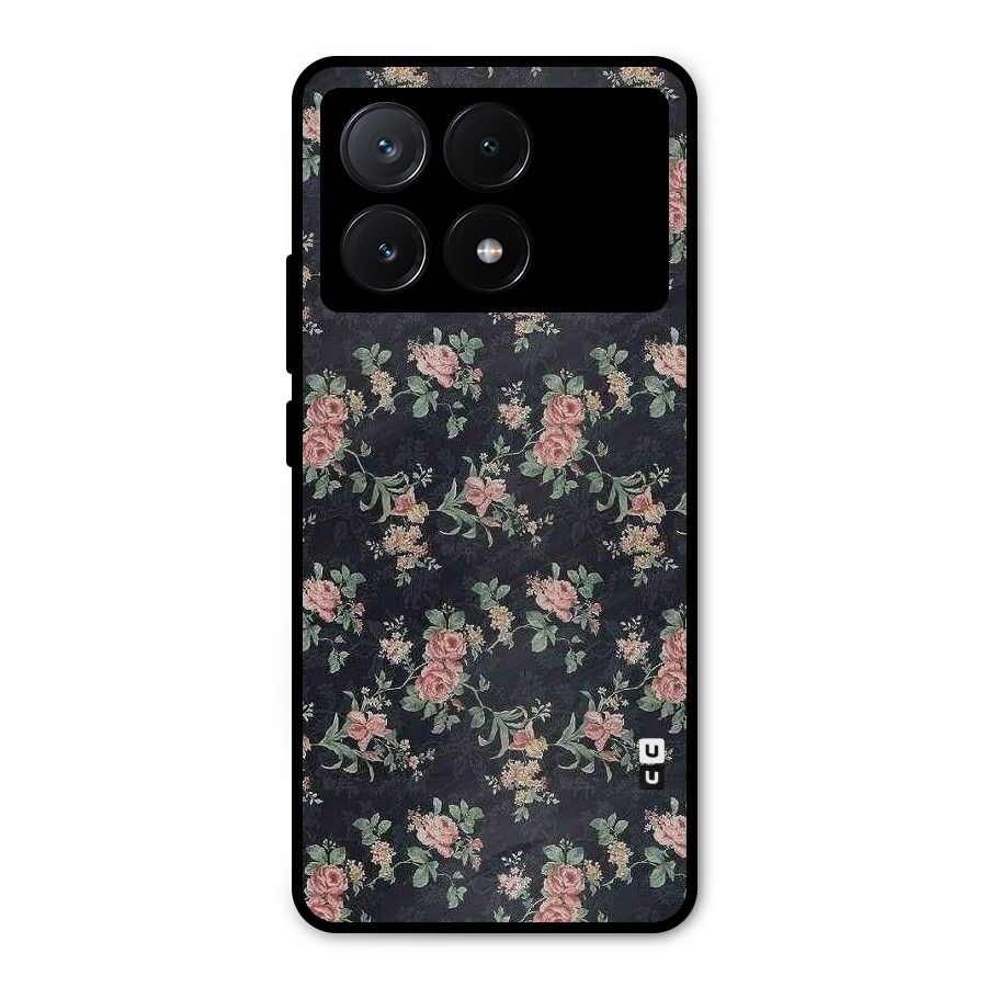 Bloom Black Metal Back Case for Poco X6 Pro