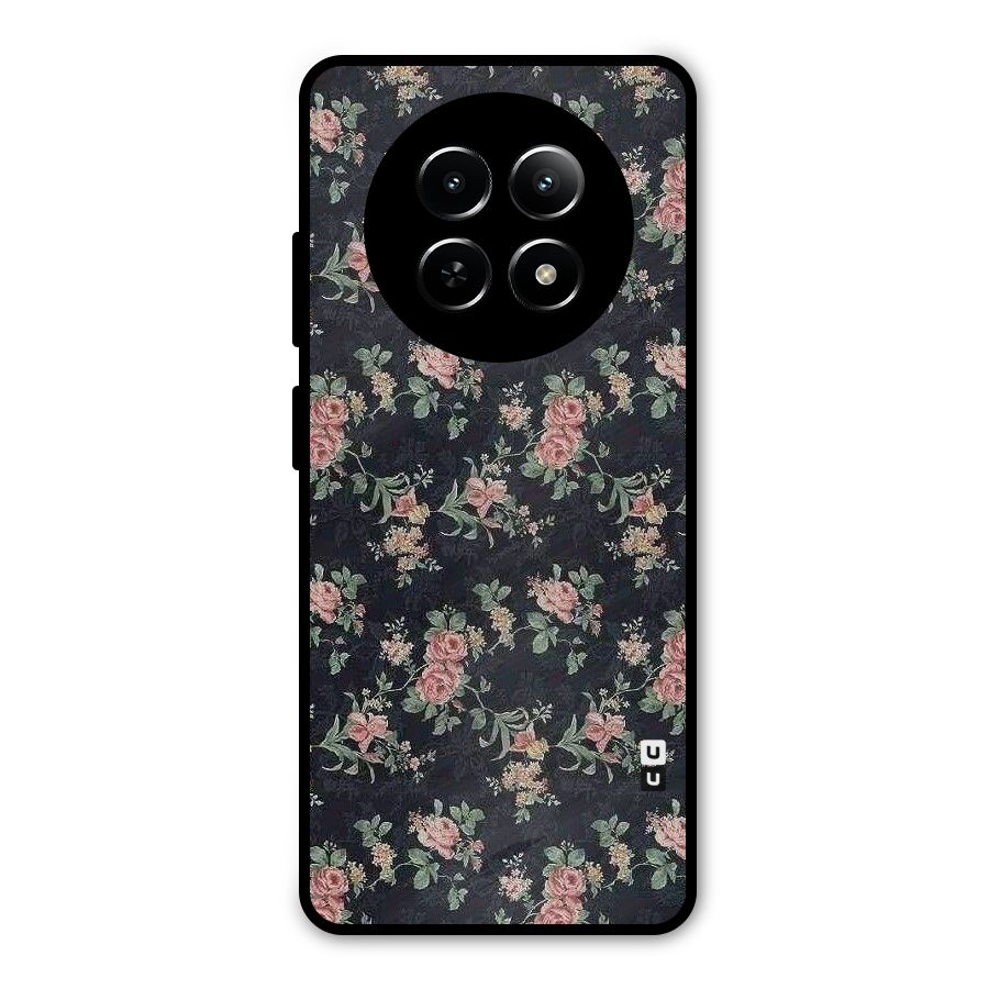 Bloom Black Metal Back Case for Realme 12x 5G