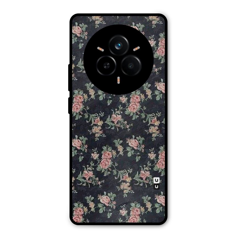 Bloom Black Metal Back Case for Realme 14 Pro