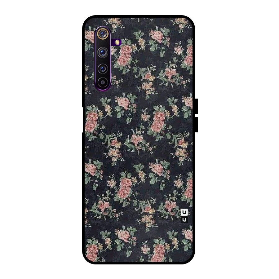 Bloom Black Metal Back Case for Realme 6 Pro