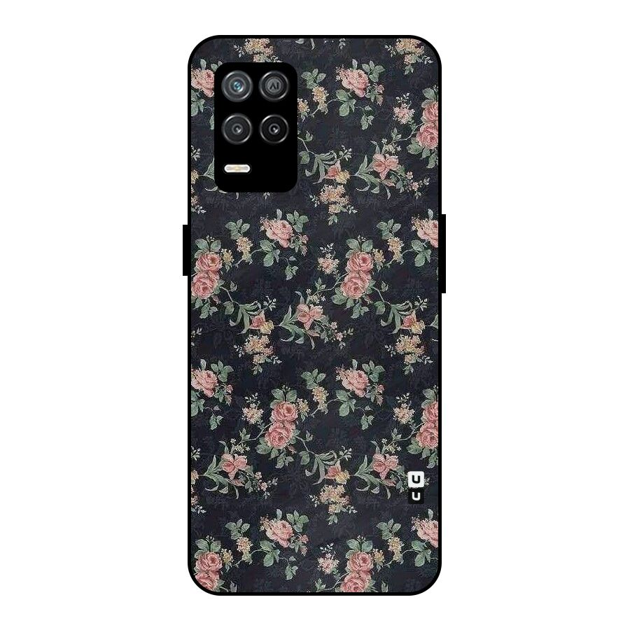 Bloom Black Metal Back Case for Realme 8s 5G