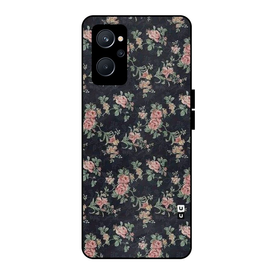 Bloom Black Metal Back Case for Realme 9i 5G