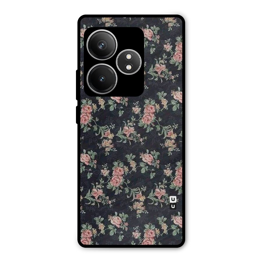 Bloom Black Metal Back Case for Realme GT 6T
