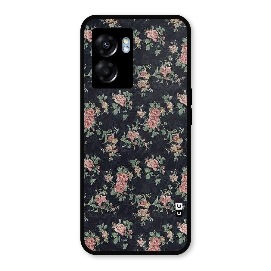Bloom Black Metal Back Case for Realme Narzo 50 5G