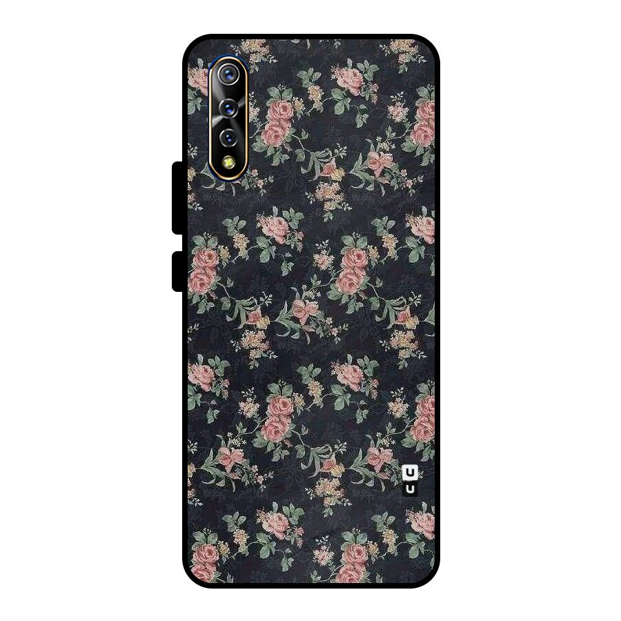 Bloom Black Metal Back Case for Vivo S1