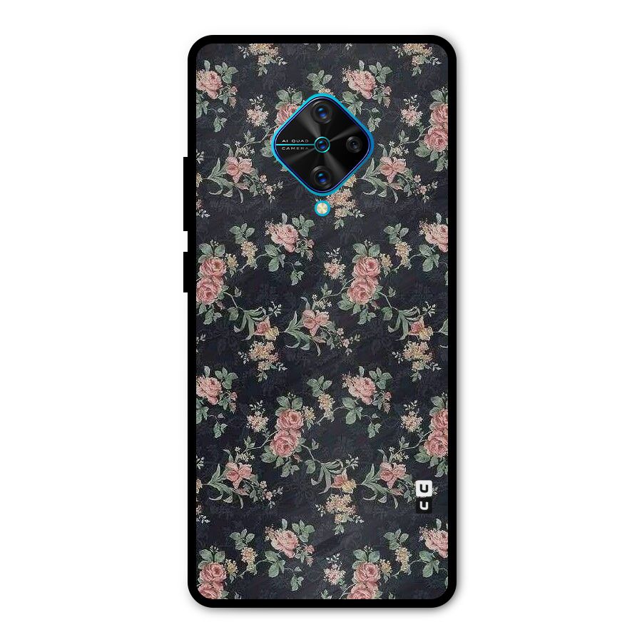 Bloom Black Metal Back Case for Vivo S1 Pro