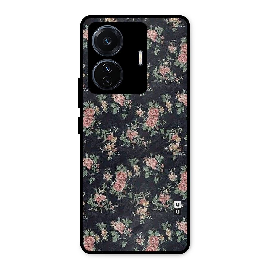 Bloom Black Metal Back Case for Vivo T1 Pro