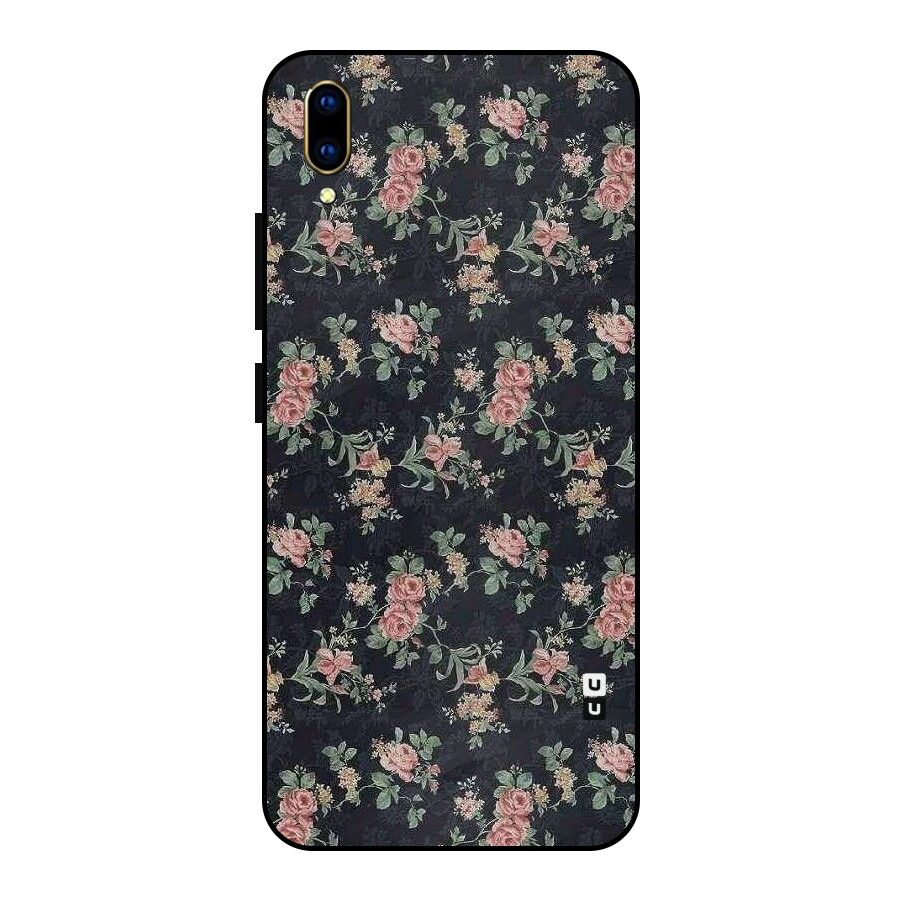 Bloom Black Metal Back Case for Vivo V11 Pro