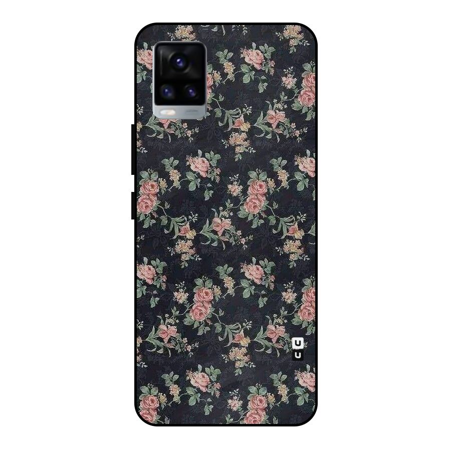 Bloom Black Metal Back Case for Vivo V20