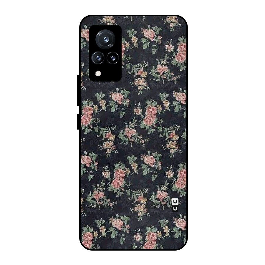 Bloom Black Metal Back Case for Vivo V21 5G
