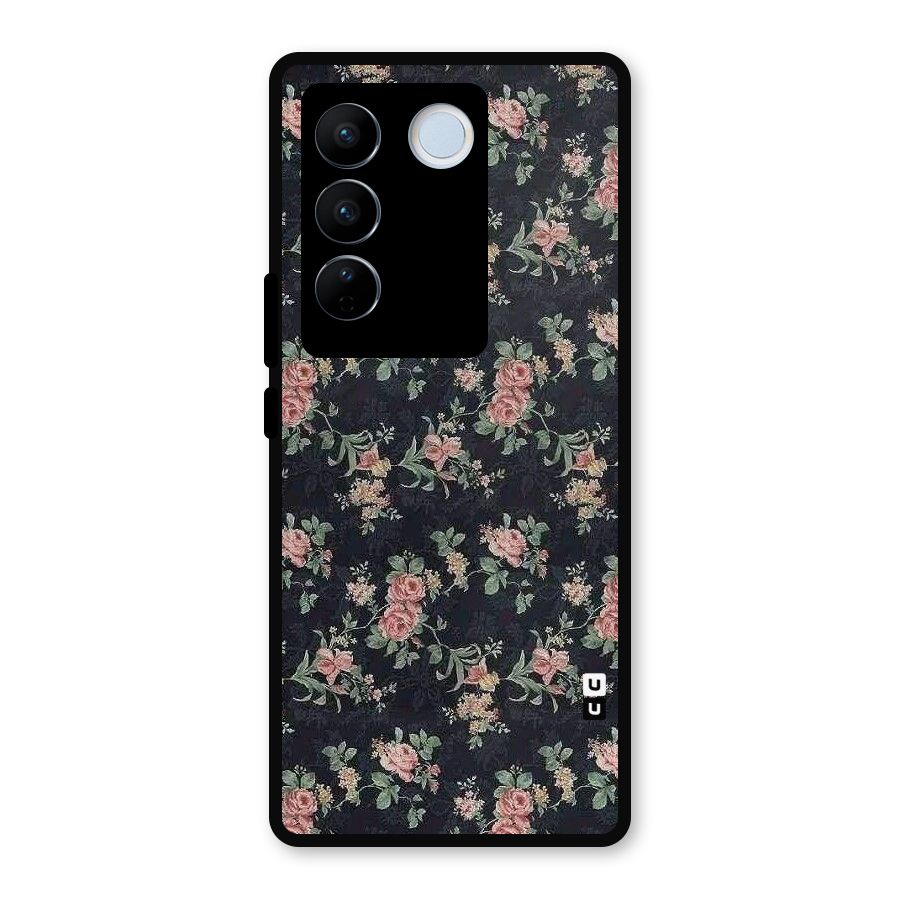 Bloom Black Metal Back Case for Vivo V27