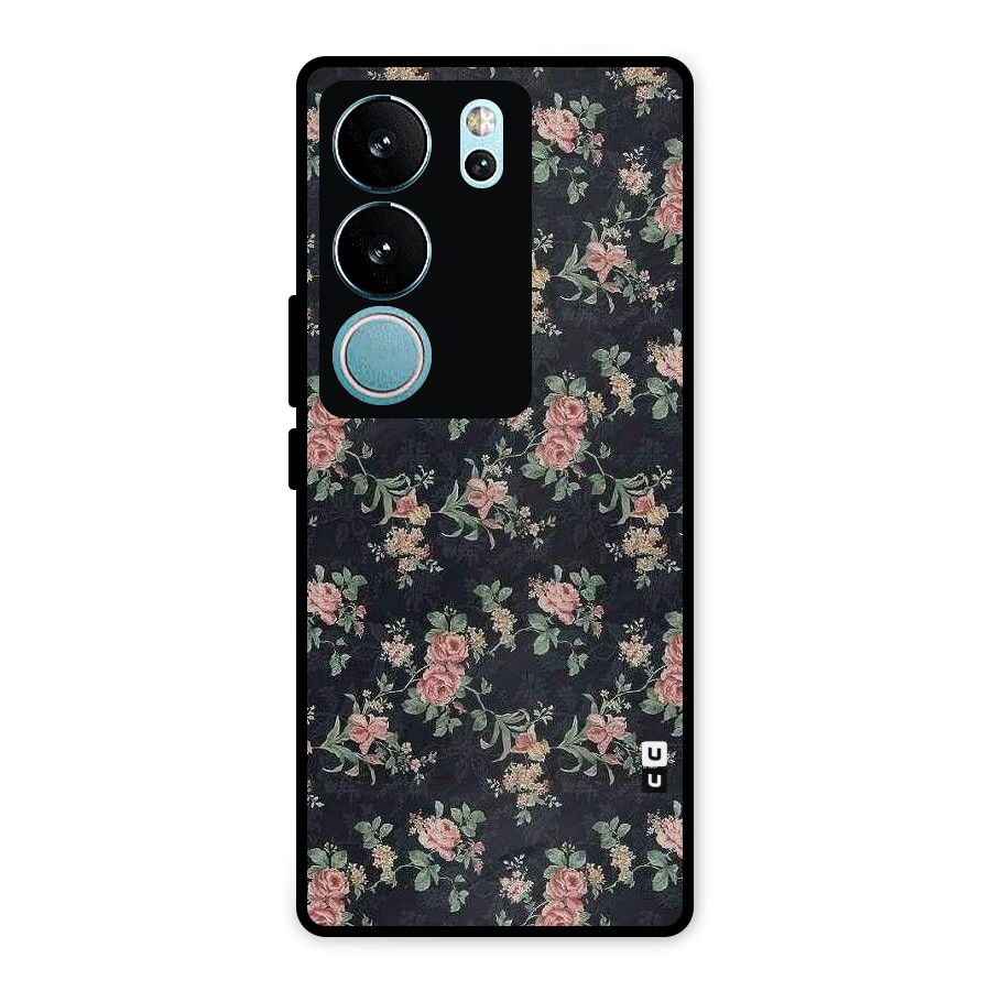 Bloom Black Metal Back Case for Vivo V29