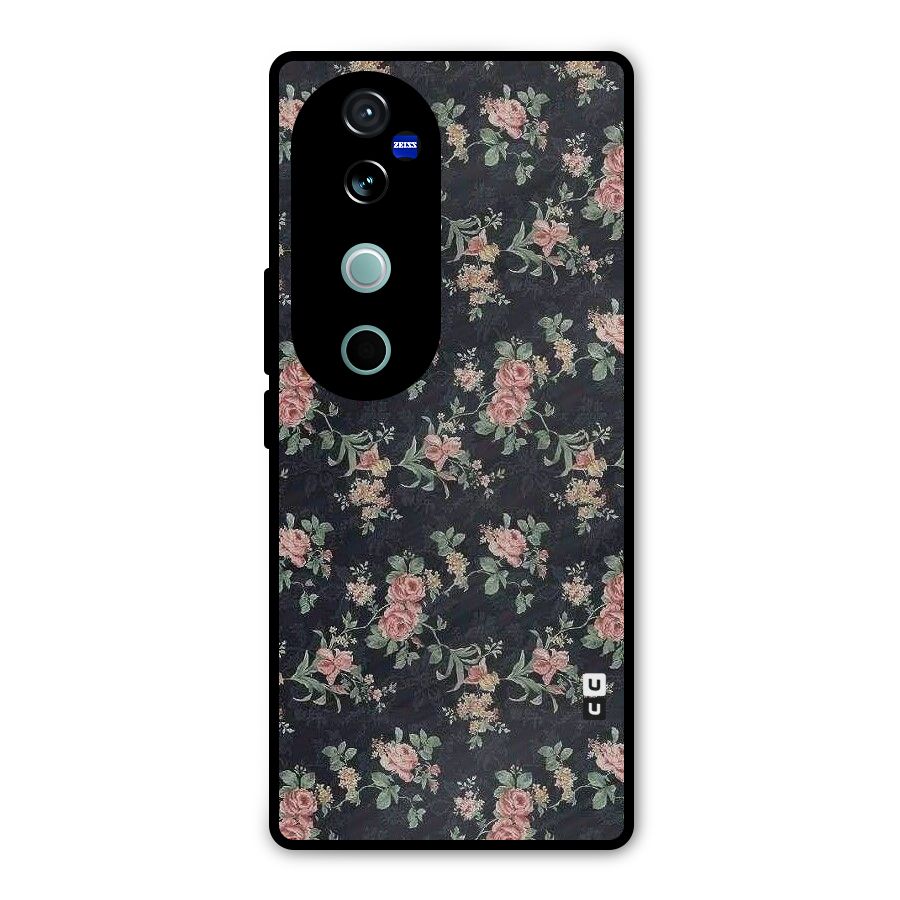 Bloom Black Metal Back Case for Vivo V40