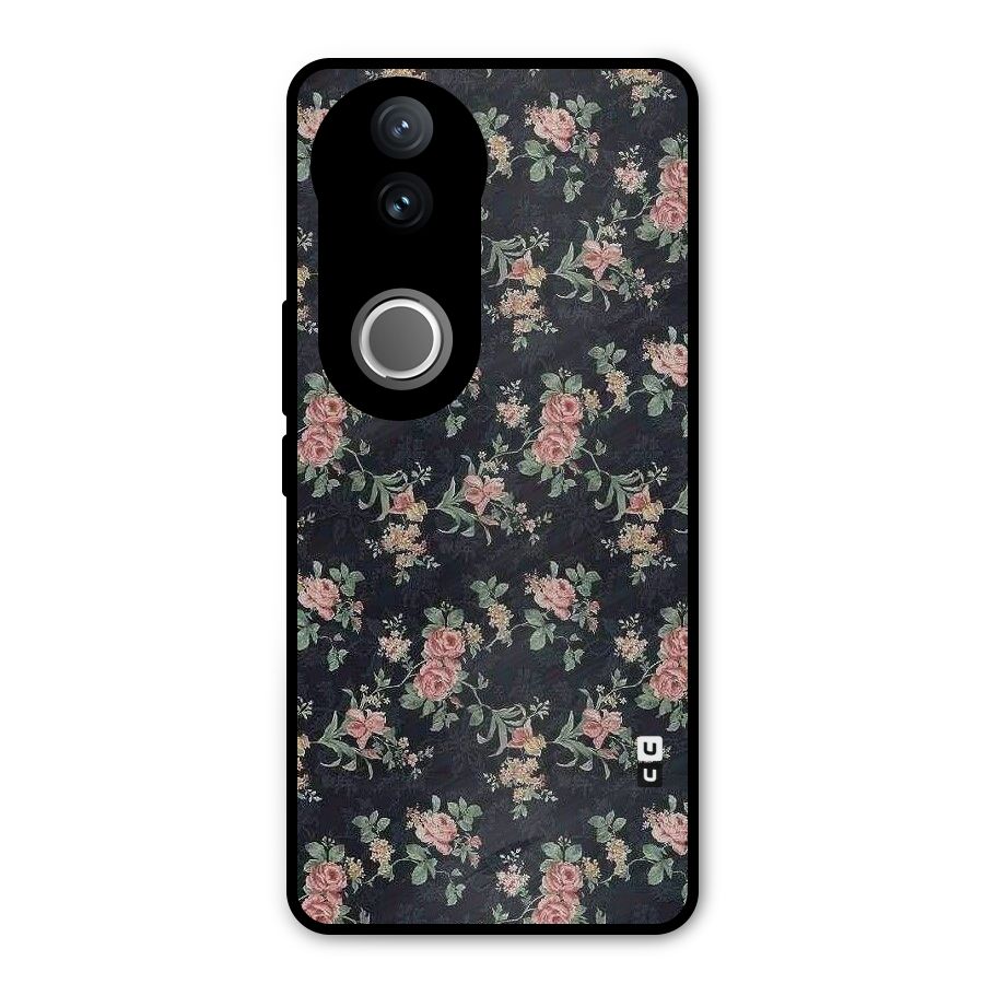 Bloom Black Metal Back Case for Vivo V50e