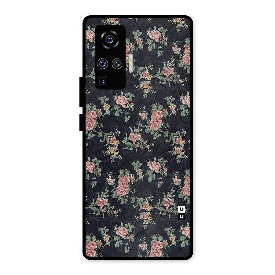 Bloom Black Metal Back Case for Vivo X50 Pro