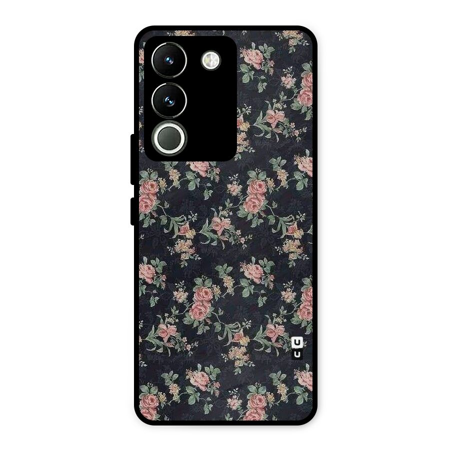 Bloom Black Metal Back Case for Vivo Y200