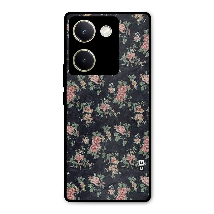 Bloom Black Metal Back Case for Vivo Y200 Pro