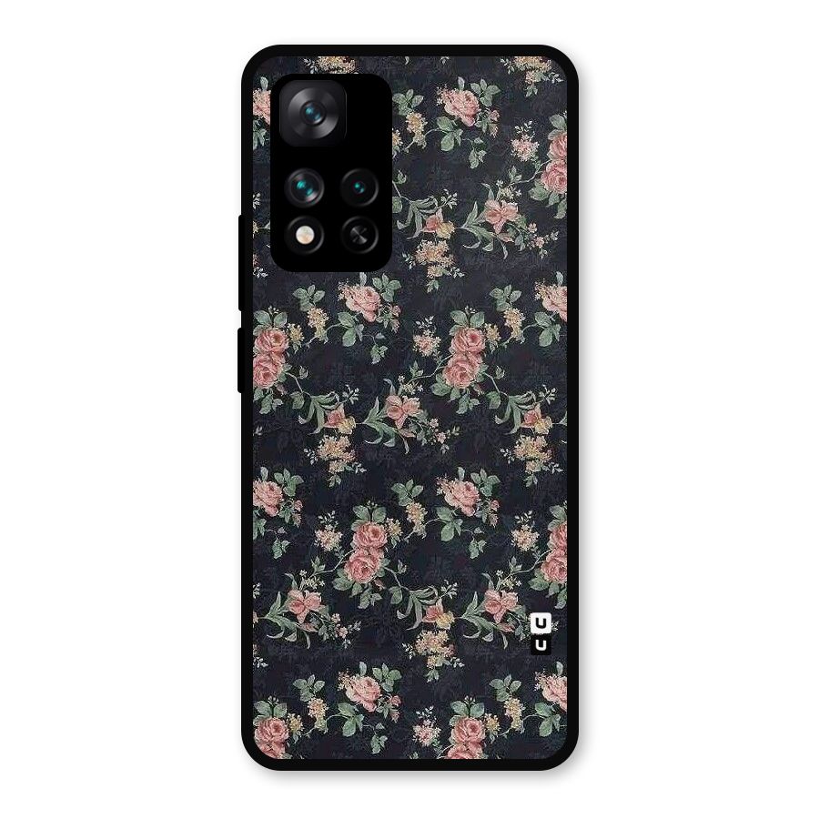 Bloom Black Metal Back Case for Xiaomi 11i Hypercharge 5G
