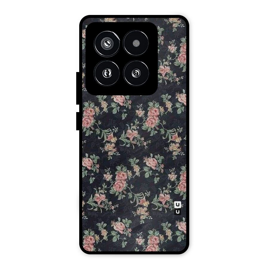 Bloom Black Metal Back Case for Xiaomi 14 Pro