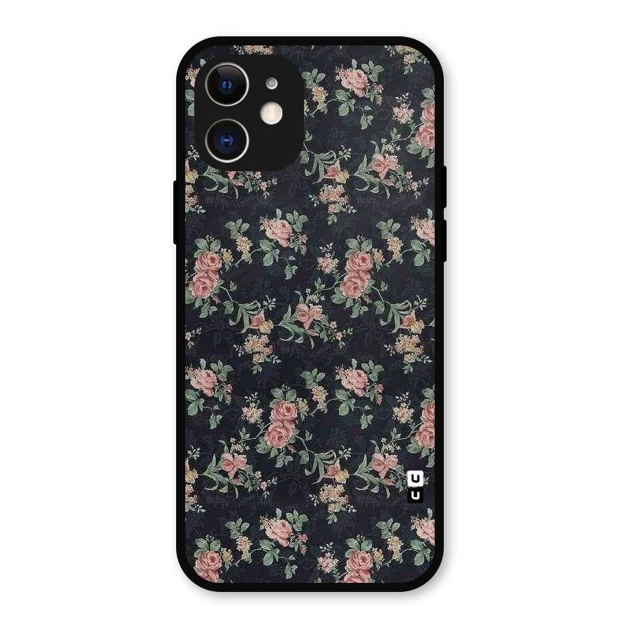 Bloom Black Metal Back Case for iPhone 12