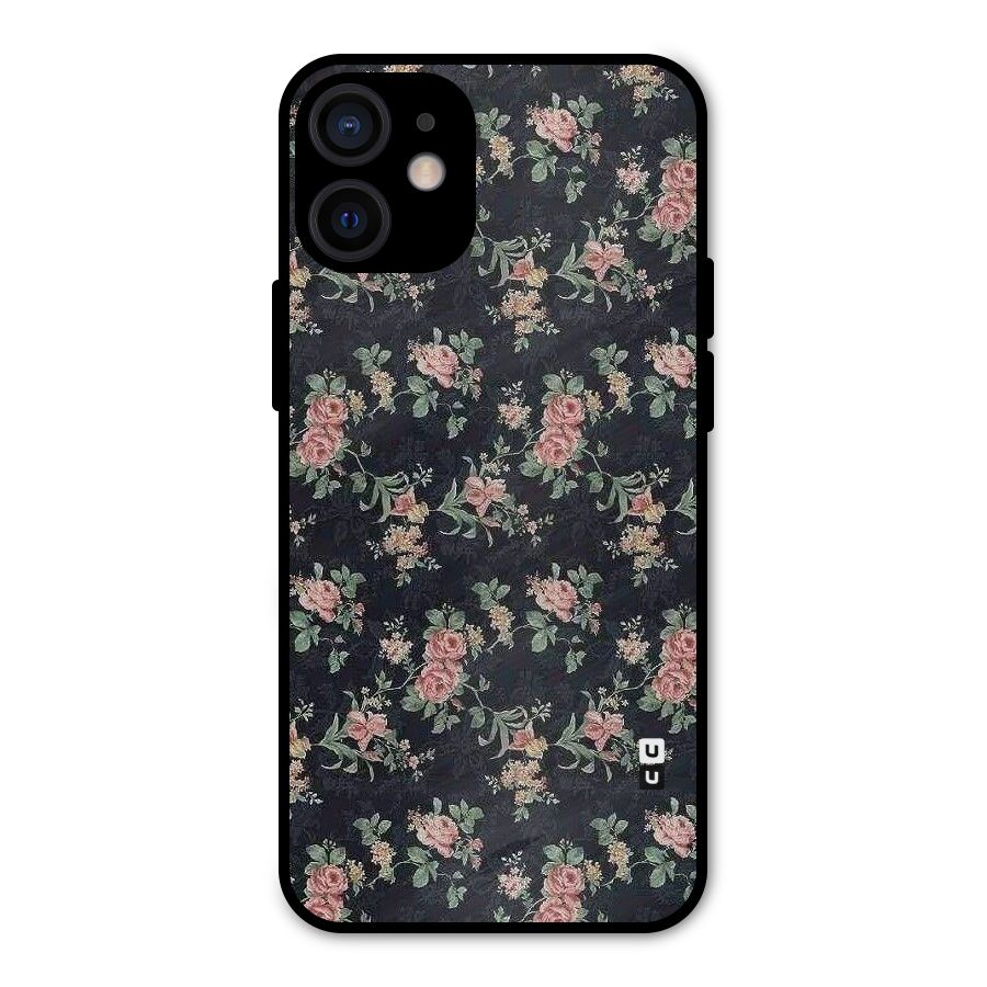 Bloom Black Metal Back Case for iPhone 12 Mini