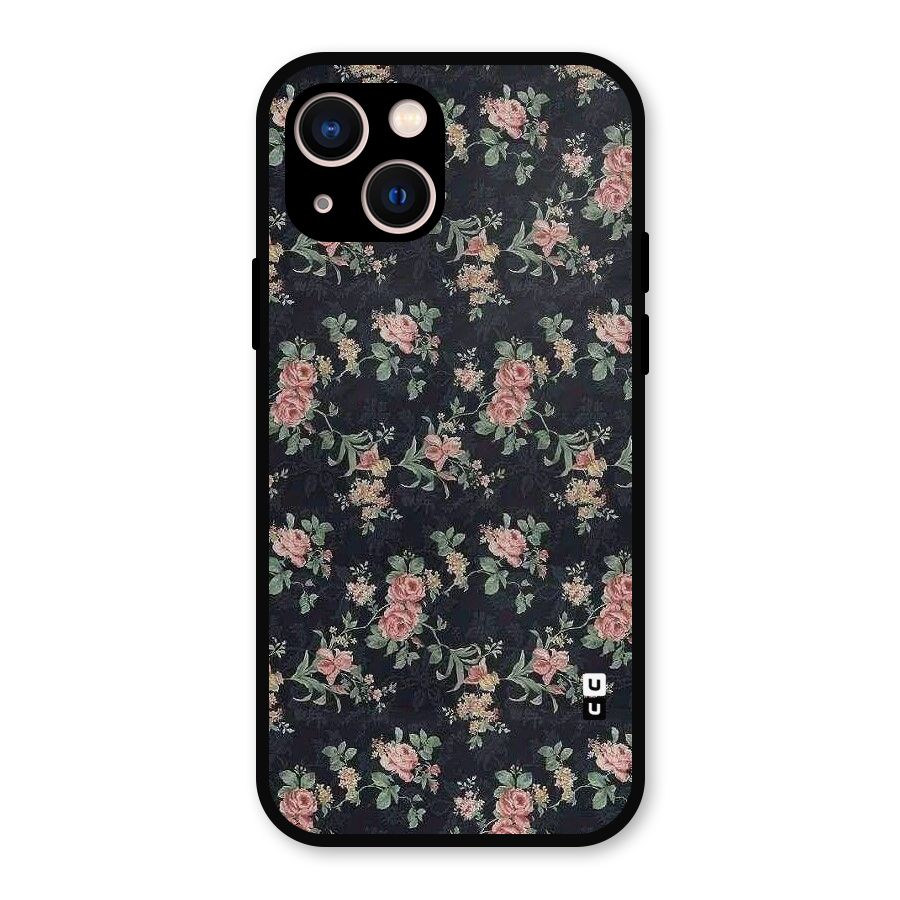 Bloom Black Metal Back Case for iPhone 13