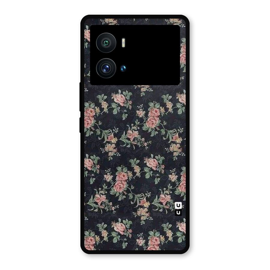 Bloom Black Metal Back Case for iQOO 9 Pro