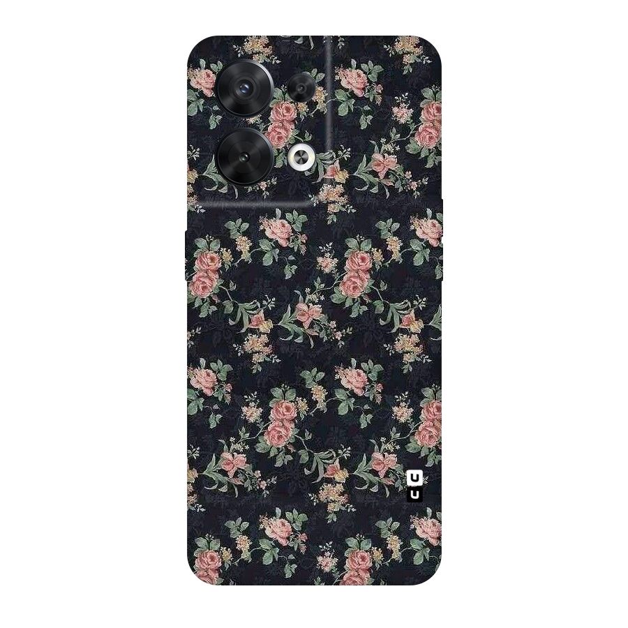 Bloom Black Original Polycarbonate Back Case for Oppo Reno8 5G
