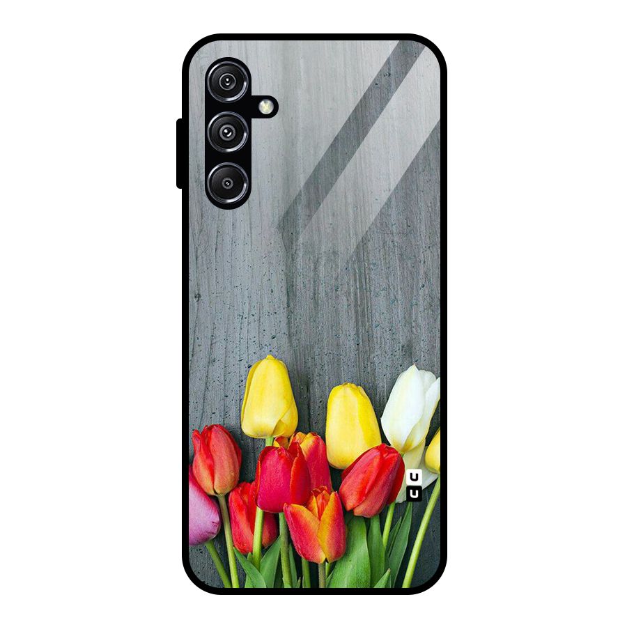 Bloom Grey Glass Back Case for Galaxy M34 5G