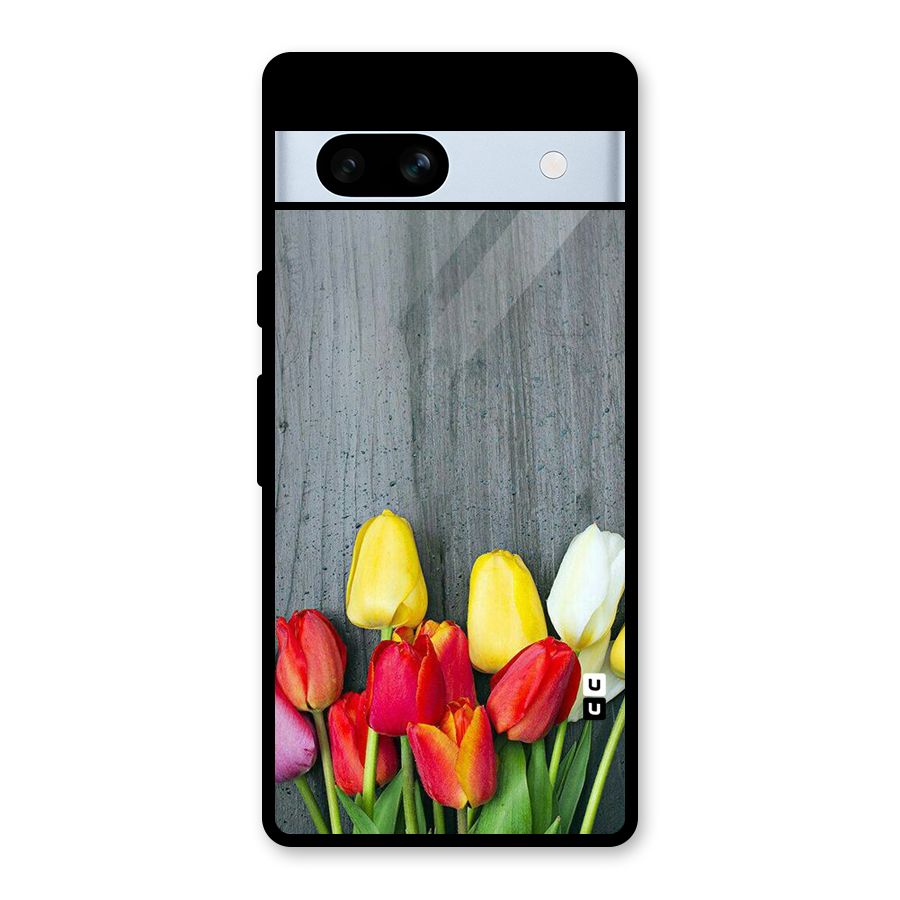 Bloom Grey Glass Back Case for Google Pixel 7a