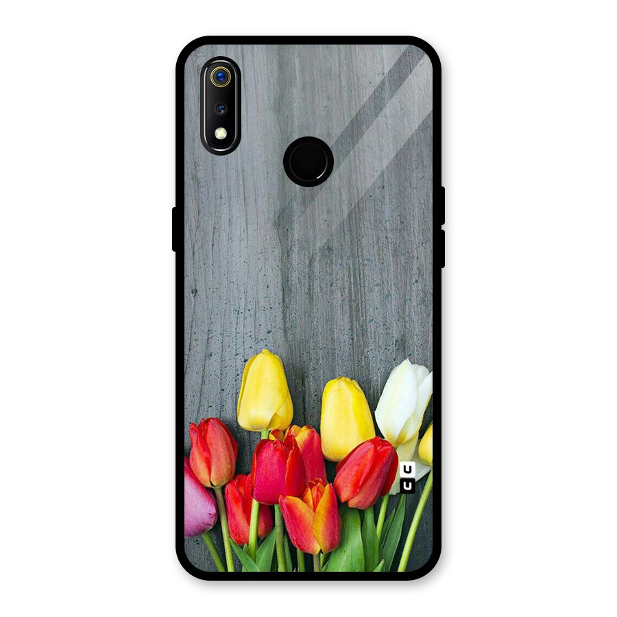 Bloom Grey Glass Back Case for Realme 3i