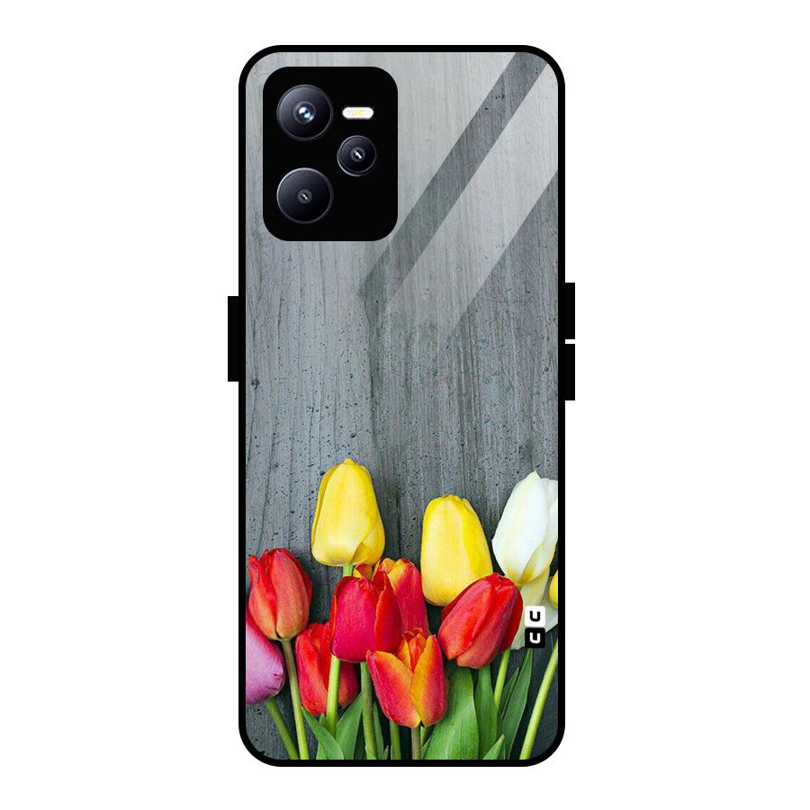 Bloom Grey Glass Back Case for Realme C35