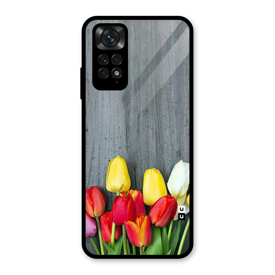 Bloom Grey Glass Back Case for Redmi Note 11S