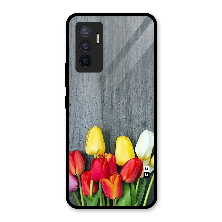 Bloom Grey Glass Back Case for Vivo V23e