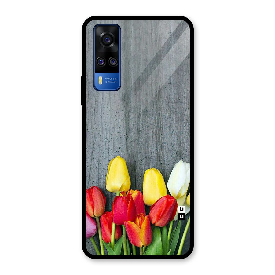 Bloom Grey Glass Back Case for Vivo Y31