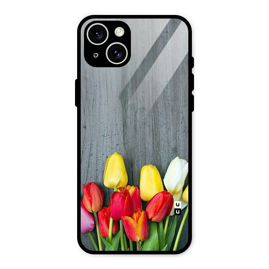 Bloom Grey Glass Back Case for iPhone 15 Plus